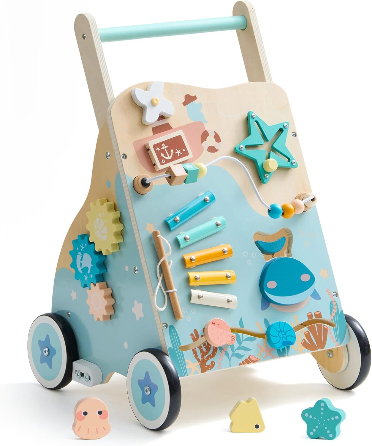 ROBUD - Aide à la Marche en Bois - Thème Marin - Réglable – €54,99