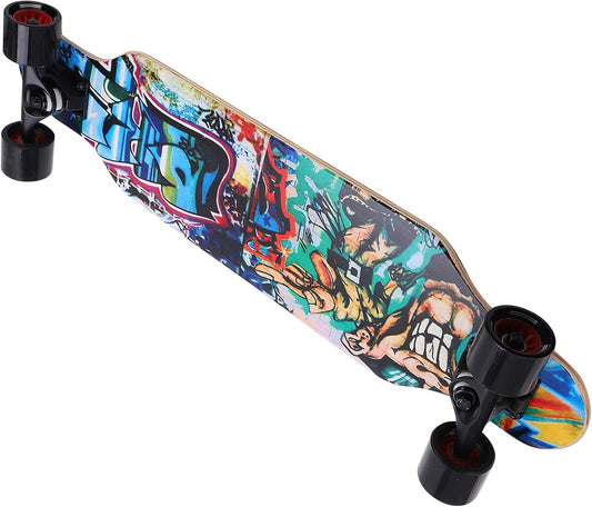 DAWH - Longboard à Quatre Roues - Haute Charge - Résistant à l'Usure – €43,99