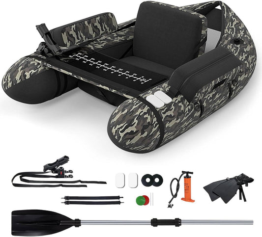 SPOTRAVEL - Float Tube de Pêche - PVC Résistant - Capacité 150KG – €73,99
