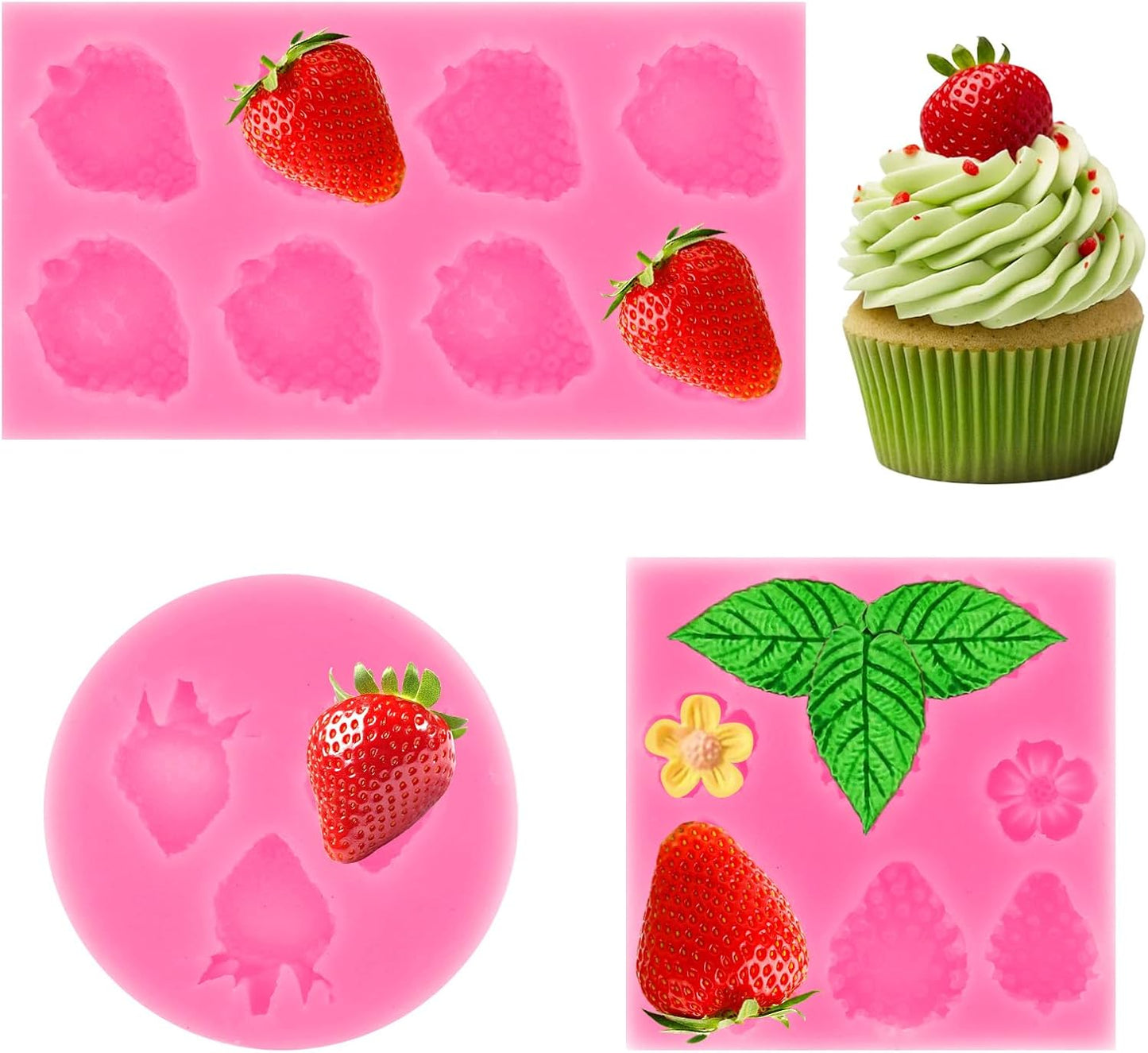 InnoHHustle - Moules à Fraises - Silicone 3D - Démoulage Facile – €2,27