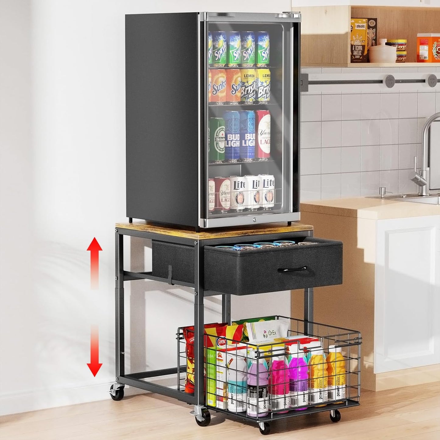 Housolution - Support Mini Frigo - Hauteur Réglable - Grande Capacité – €45,49