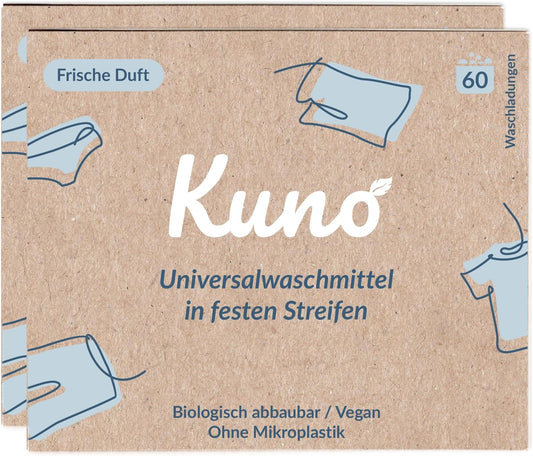 Kuno - Détergent en Feuilles - 120 Lavages - Éco-responsable – €24,99