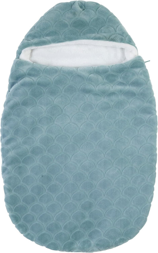 Nattou - Chancelière Bébé - Polyester Doux - Turquoise/Blanc – €30,99