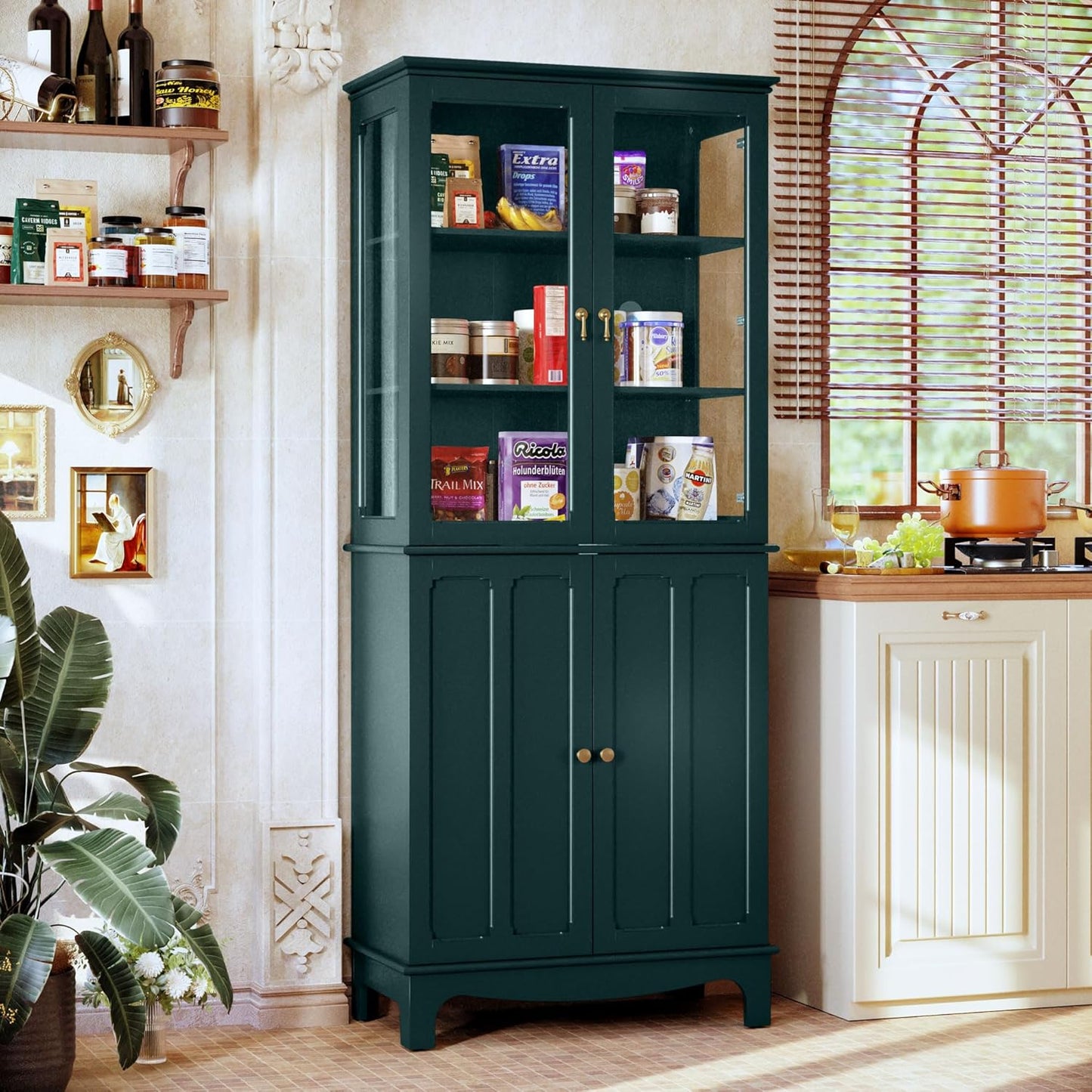 HOLTICO - Armoire de Rangement - Étagères Ajustables - Vert – €110,49