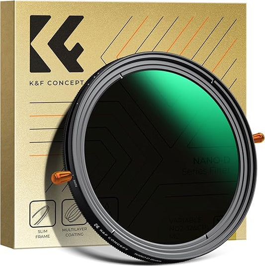Filtres à densité neutre K&F Concept Ø72mm – ND2-32 Variable et CPL