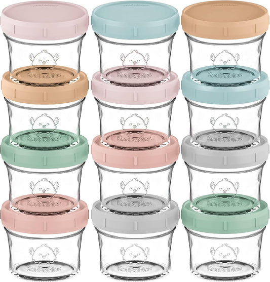 KeaBabies - Contenants Alimentaires Bébé - 12-Pack - Verre 60ml – €28,99