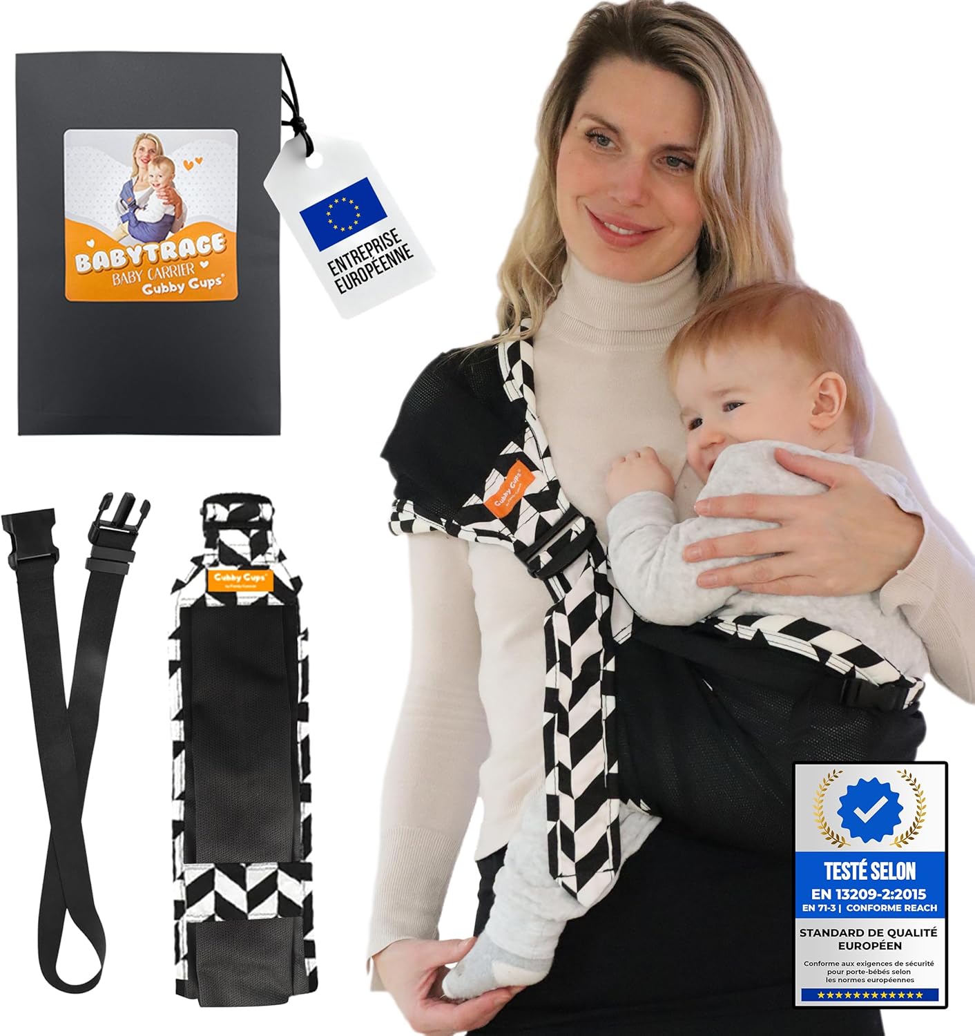 Gubby Gups - Porte-bébé Ergonomique - Rapide à Utiliser - 6-36 Mois – €30,99