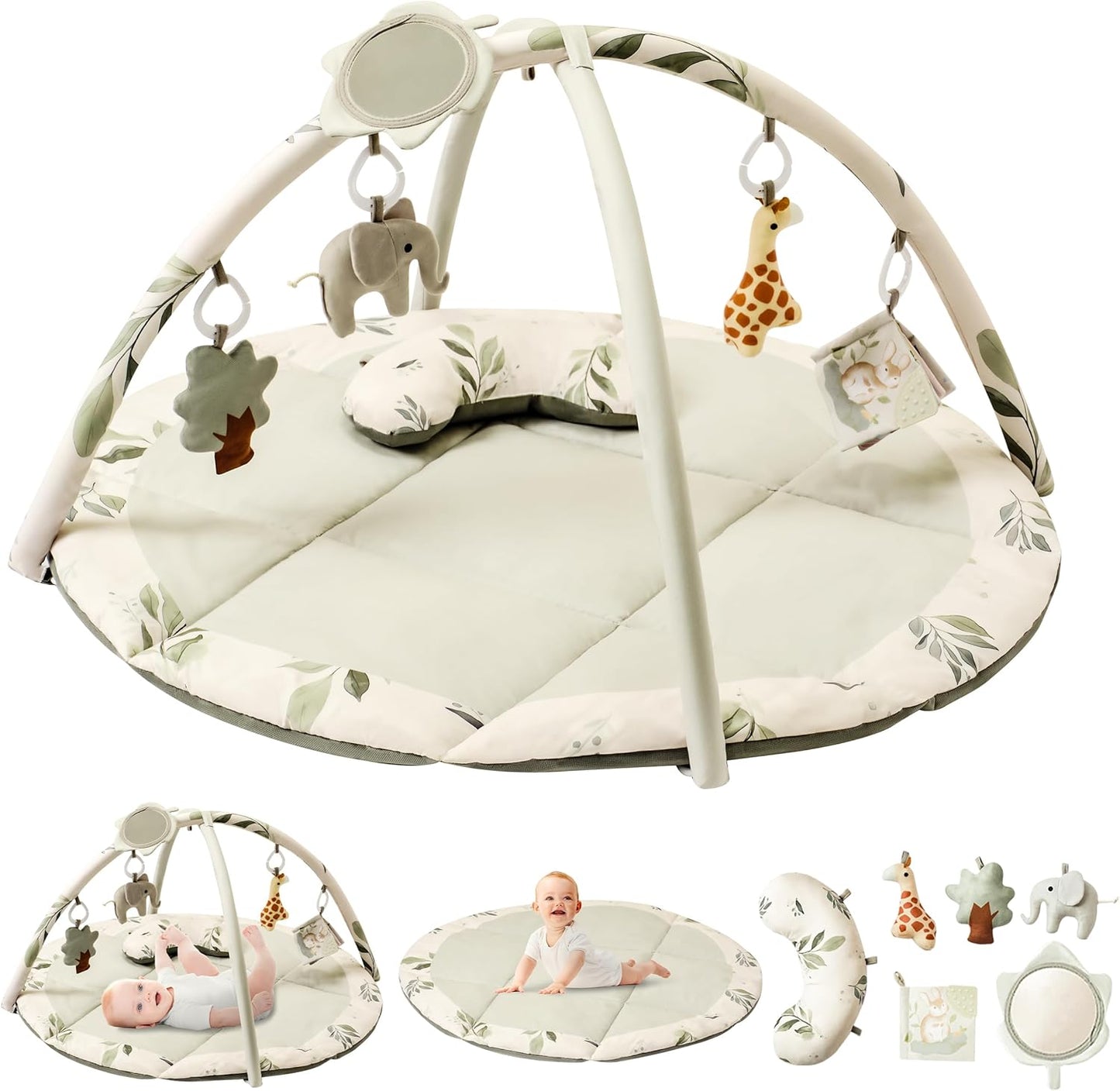 Fortella - Tapis de Jeu Bébé - Thème Nature - 5 Jouets Amovibles – €42,99