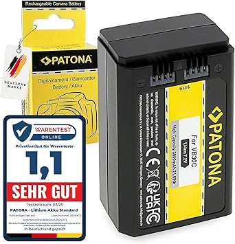 Batteries pour appareils photo PATONA VB30 – 3000mAh – USB-C