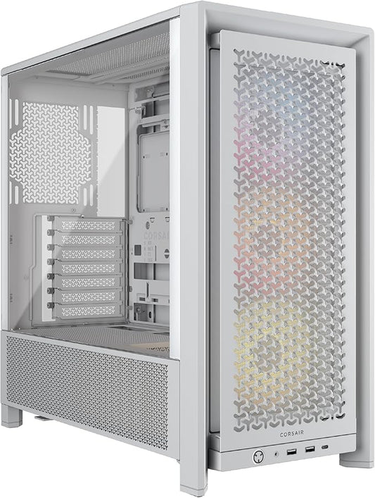 Boîtier PC Corsair 4000D RS ARGB – Blanc – Modulaire