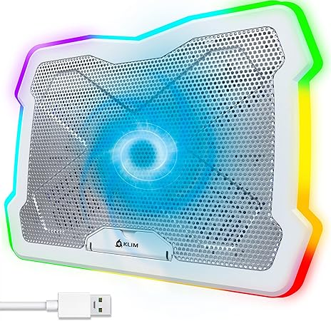 Tapis de refroidissement KLIM Ultimate – Éclairage RGB – Ventilateur 200 mm