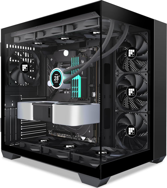 Boîtier PC ATX Mid-Tower Verre Panoramique 270° Haute Performance