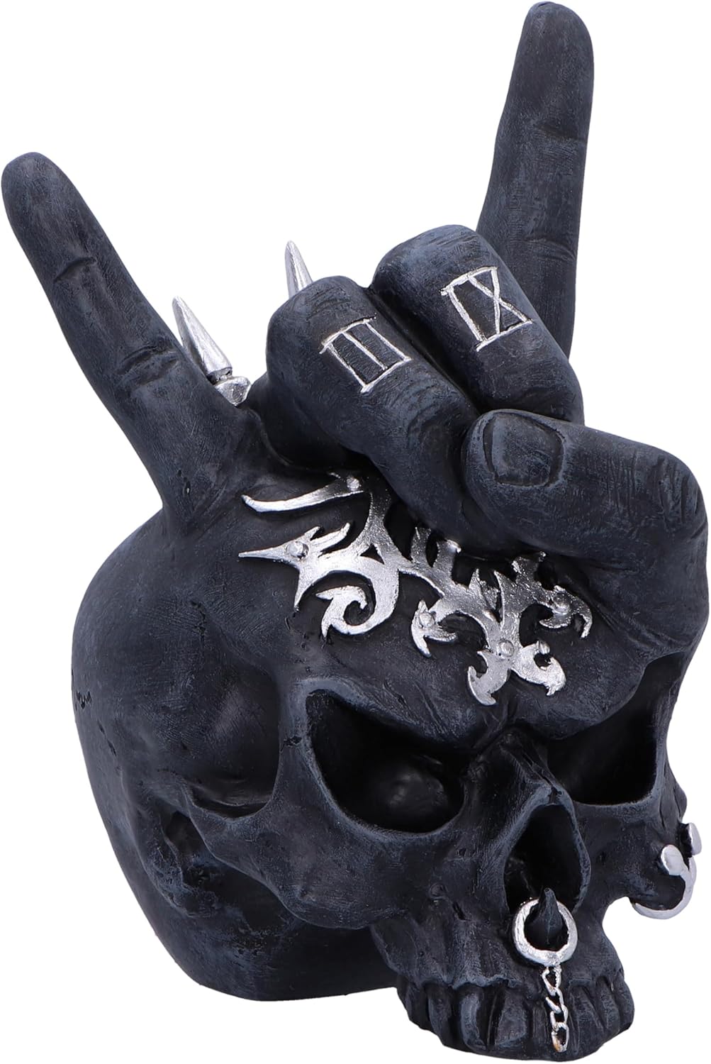 Nemesis Now - Ornement Crâne - Main Cornes Noires - 17,5cm – €10,39