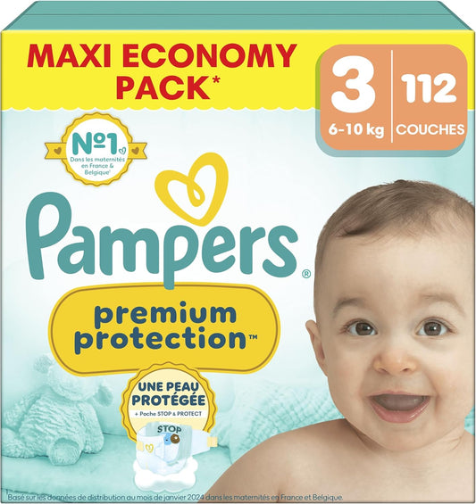 Pampers - Couches Taille 3 - Double Protection - 112 unités – €26,99
