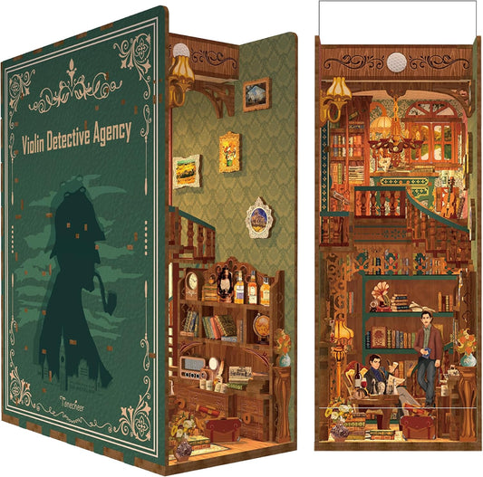 Tonecheer - Kit de Coin de Livre - Agence Détective Violon - Lumière LED – €46,99