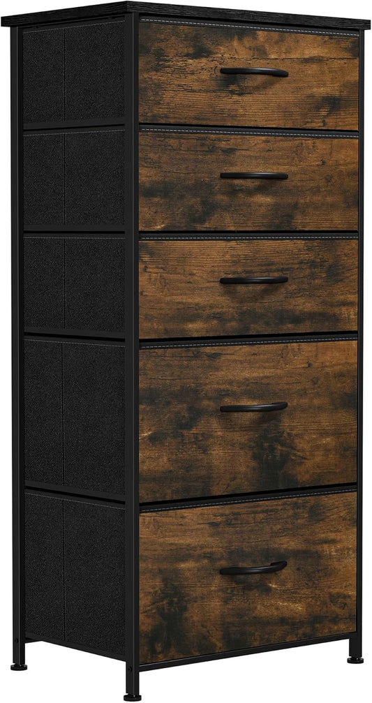 YITAHOME - Commode 5 Tiroirs - Structure Métal - Tissu Durable – €37,99