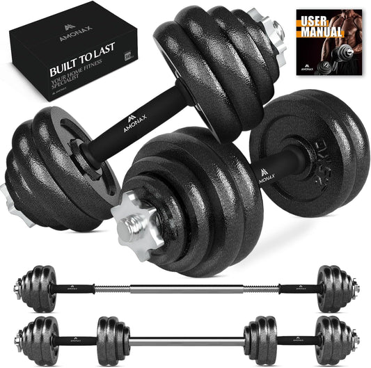 Amonax - Haltères Ajustables - 20kg/30kg - Fonte – €73,99