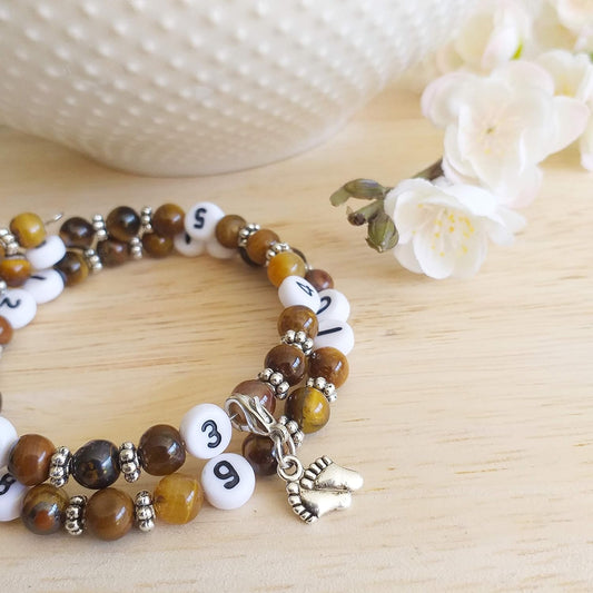 Naïris bijoux - Bracelet Allaitement - Œil de Tigre - Enregistrement Temps Tétée – €42,99