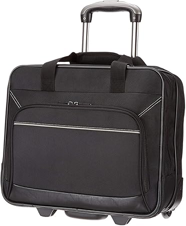 Mallette à roulettes Amazon Basics 15,6 pouces – Noir
