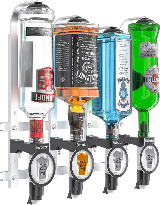 MillyAnne London - Distributeur de Spiritueux - 4 Bouteilles - Montage Mural – €46,99