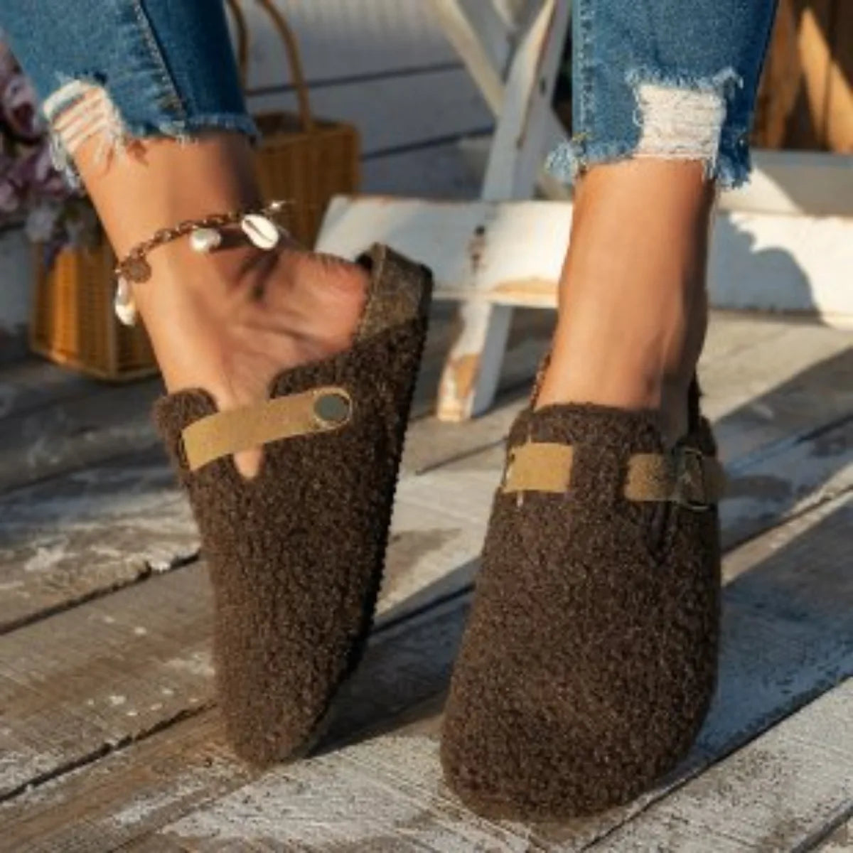 Chaussons Mules Femme – Confort Douillet et Style Décontracté